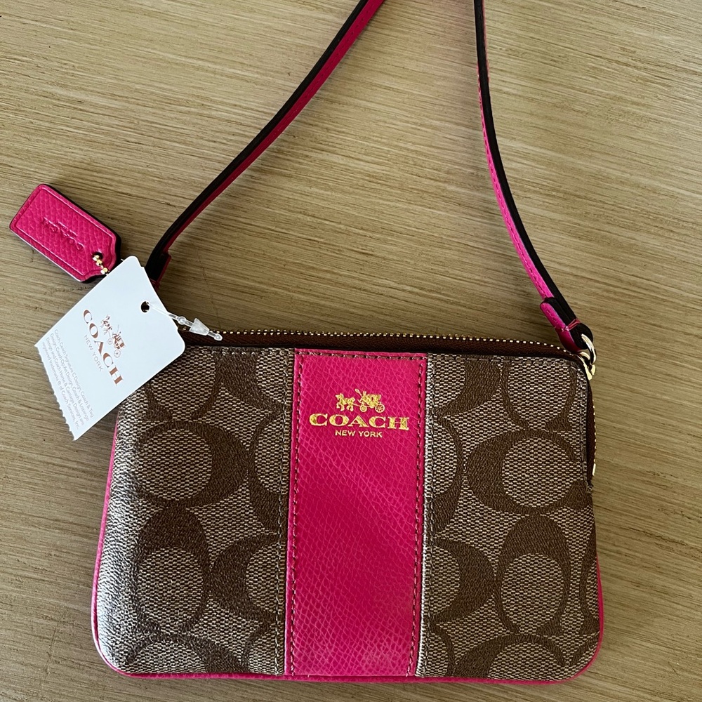 Coach Pink and Brown Women's Bag